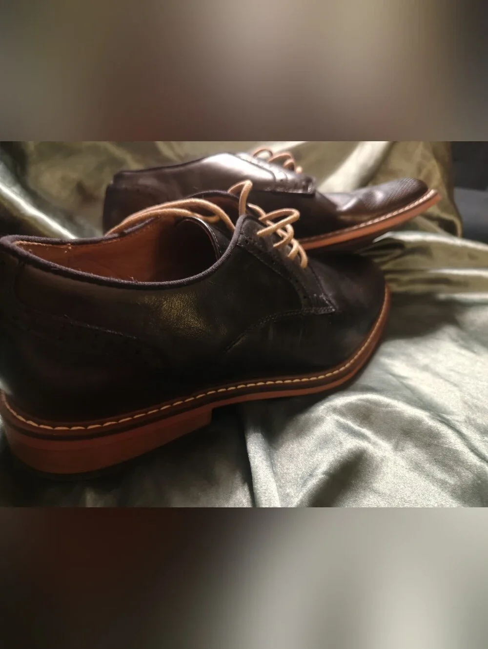 Madden Mens Size 8.5 Black Textured Leather Lace Up Derby Oxfords OrthoLite